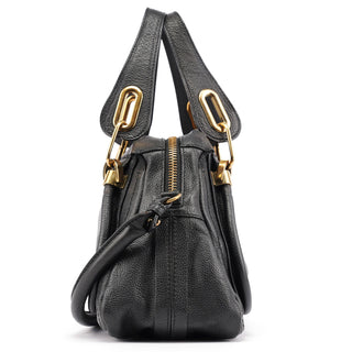 Chloe Black Leather Paraty 2-Way Shoulder Bag