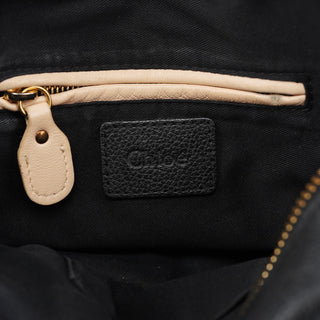 Chloe Black Leather Paraty 2-Way Shoulder Bag