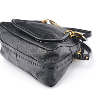 Chloe Black Leather Paraty 2-Way Shoulder Bag