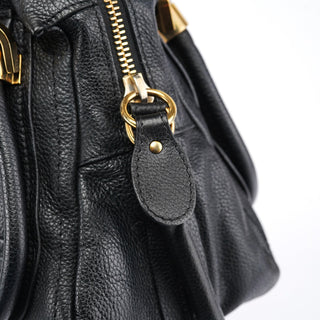 Chloe Black Leather Paraty 2-Way Shoulder Bag