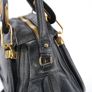 Chloe Black Leather Paraty 2-Way Shoulder Bag