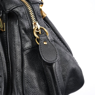 Chloe Black Leather Paraty 2-Way Shoulder Bag