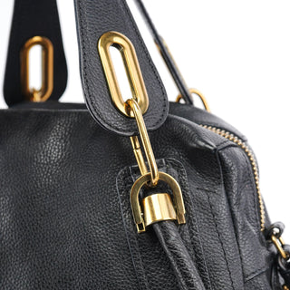 Chloe Black Leather Paraty 2-Way Shoulder Bag