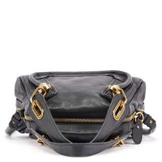 Chloe Black Leather Paraty 2-Way Shoulder Bag