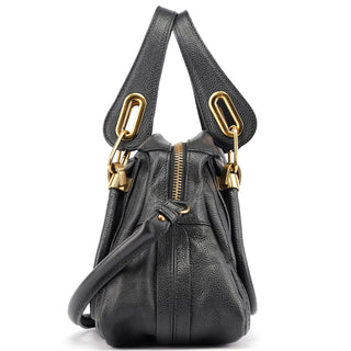 Chloe Black Leather Paraty 2-Way Shoulder Bag