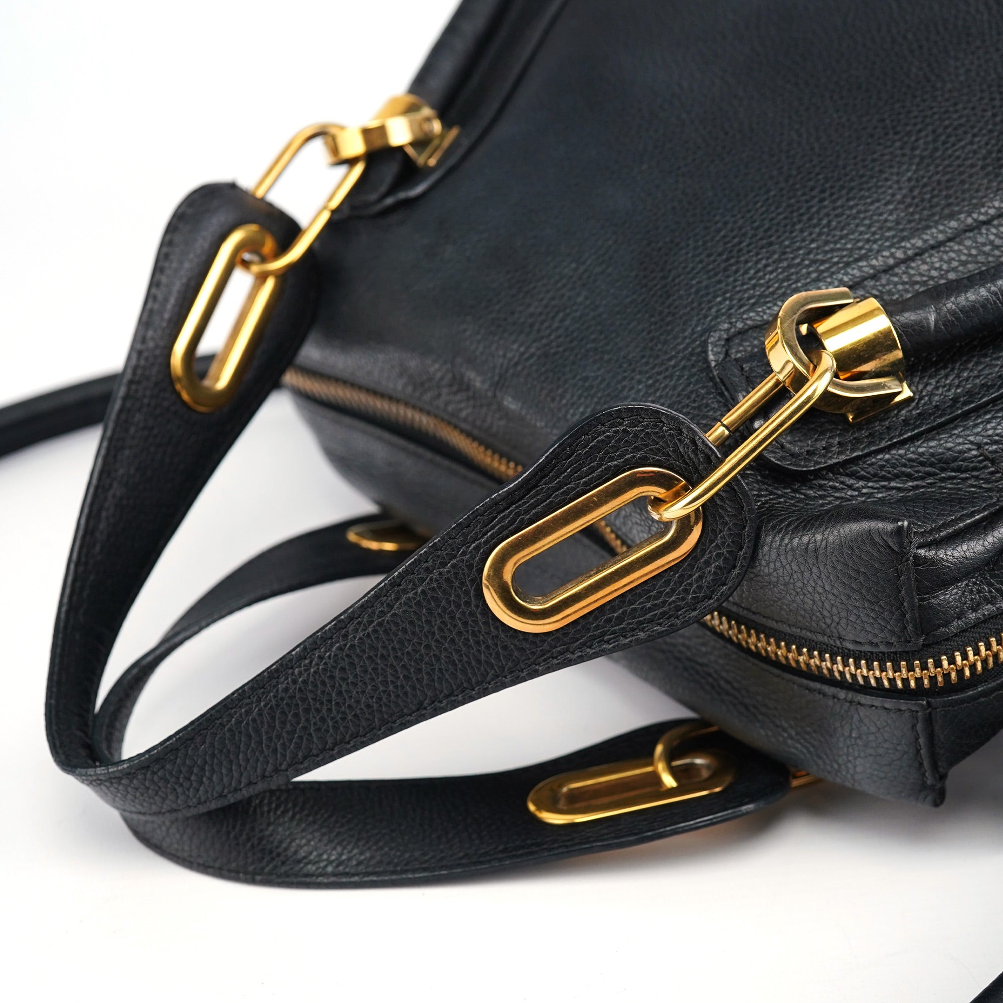 Chloé Paraty 2-Way Schultertasche aus schwarzem Leder