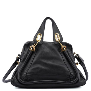 Chloé Black Leather Paraty 2-Way Shoulder Bag