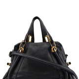 Chloé Paraty 2-Way Schultertasche aus schwarzem Leder
