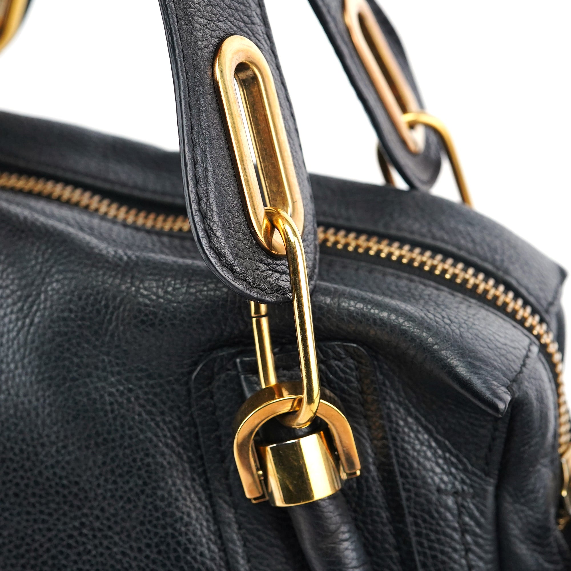 Chloé Paraty 2-Way Schultertasche aus schwarzem Leder