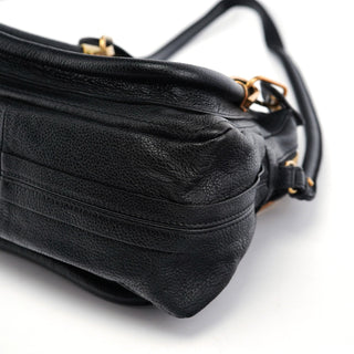 Chloé Black Leather Paraty 2-Way Shoulder Bag