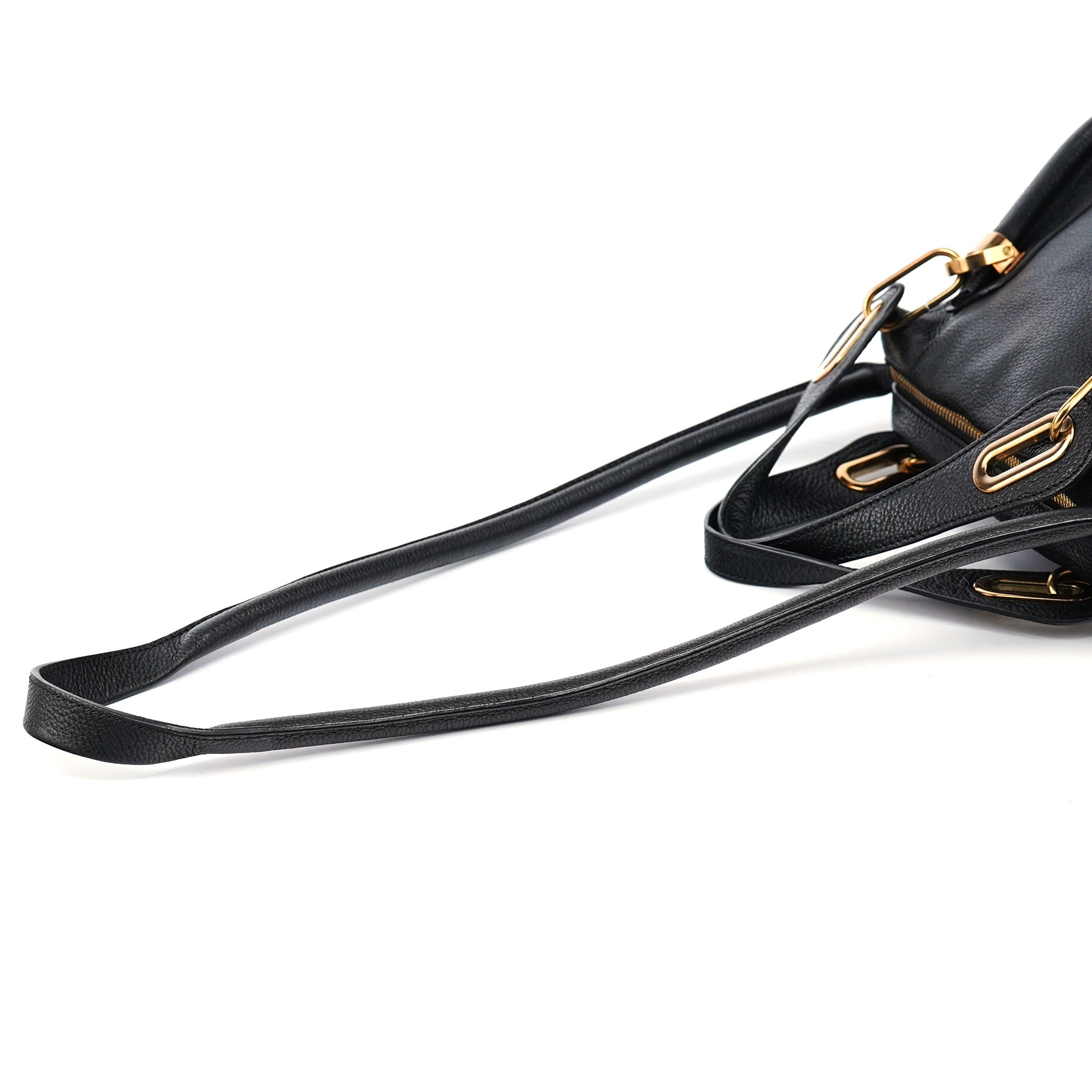 Chloé Sac deux portés Paraty en cuir noir