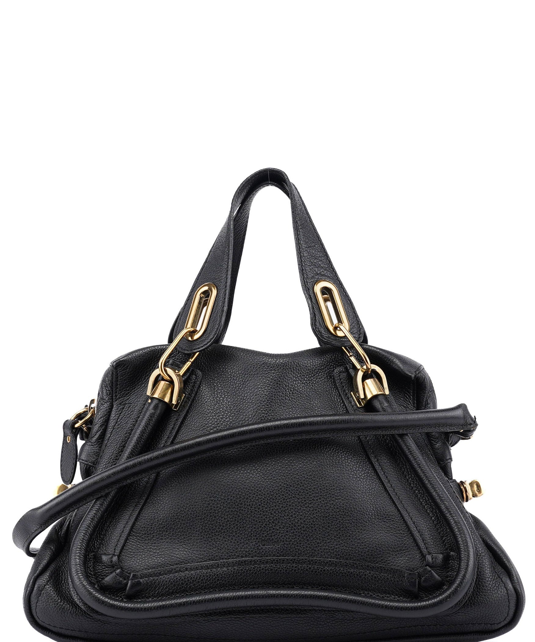 Chloé Black Leather Paraty 2-Way Shoulder Bag