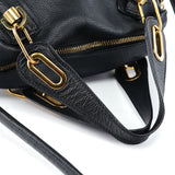 Chloé Sac deux portés Paraty en cuir noir