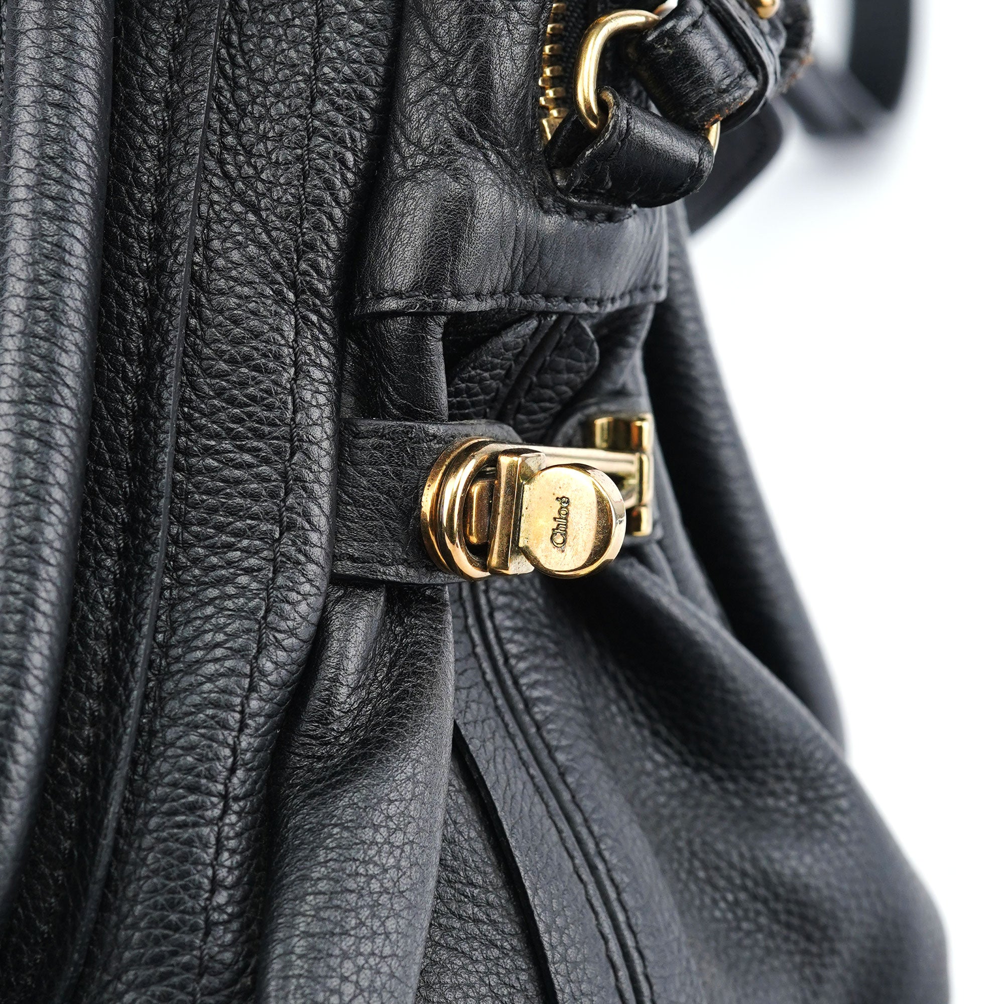 Chloé Sac deux portés Paraty en cuir noir