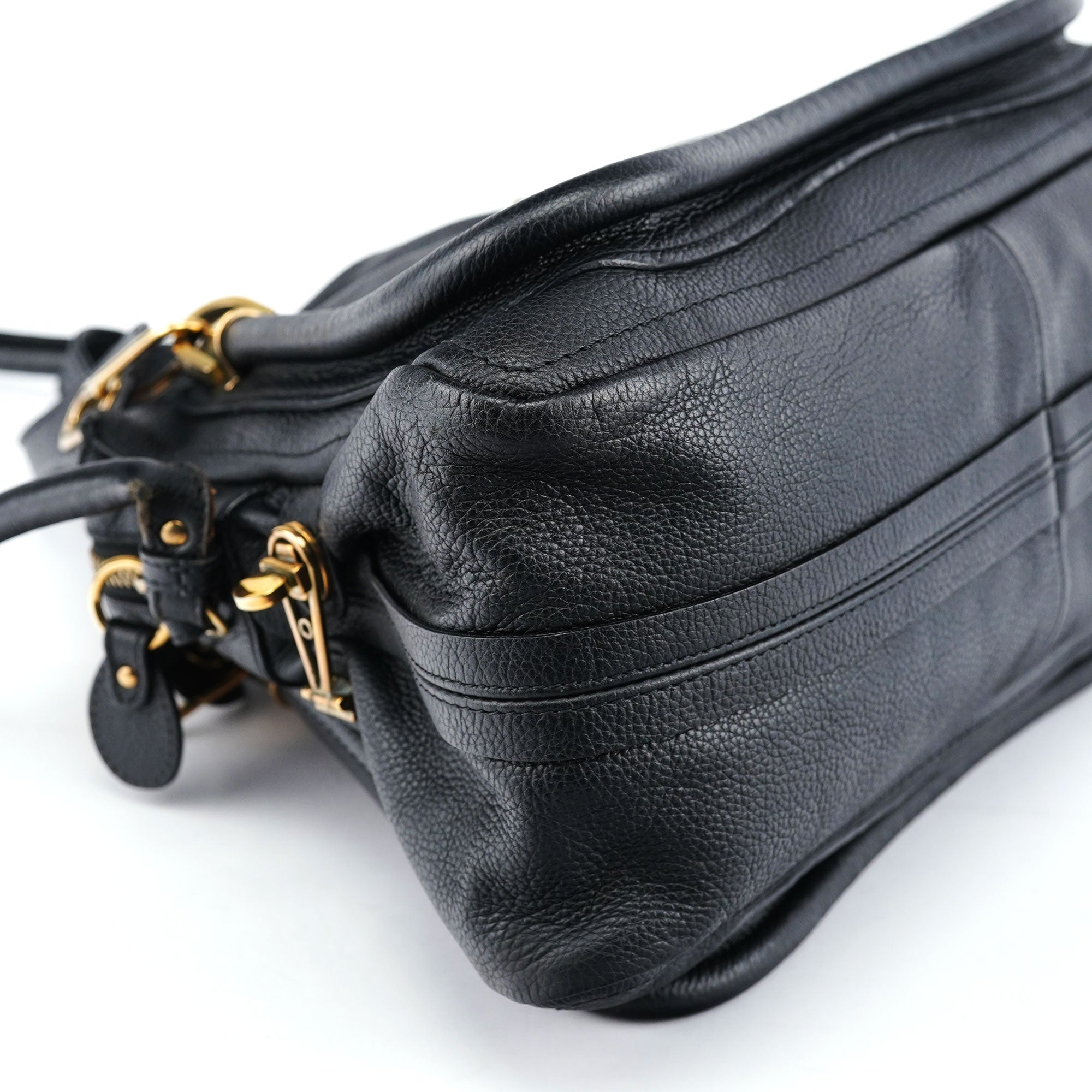 Chloé Sac deux portés Paraty en cuir noir