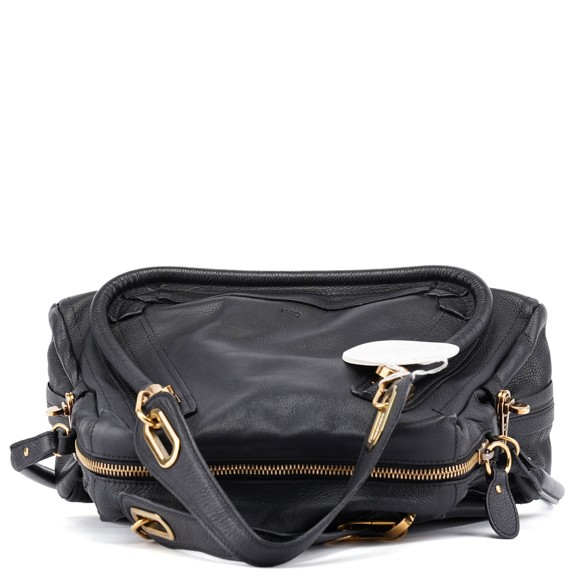 Chloé Black Leather Paraty 2-Way Shoulder Bag