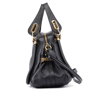 Chloé Black Leather Paraty 2-Way Shoulder Bag