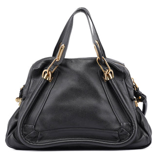 Chloé Black Leather Paraty 2-Way Shoulder Bag