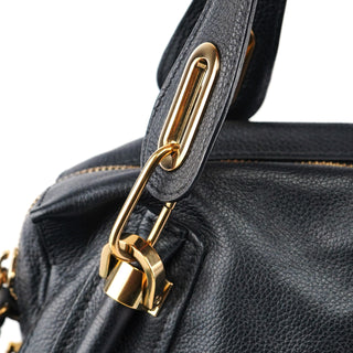 Chloé Black Leather Paraty 2-Way Shoulder Bag