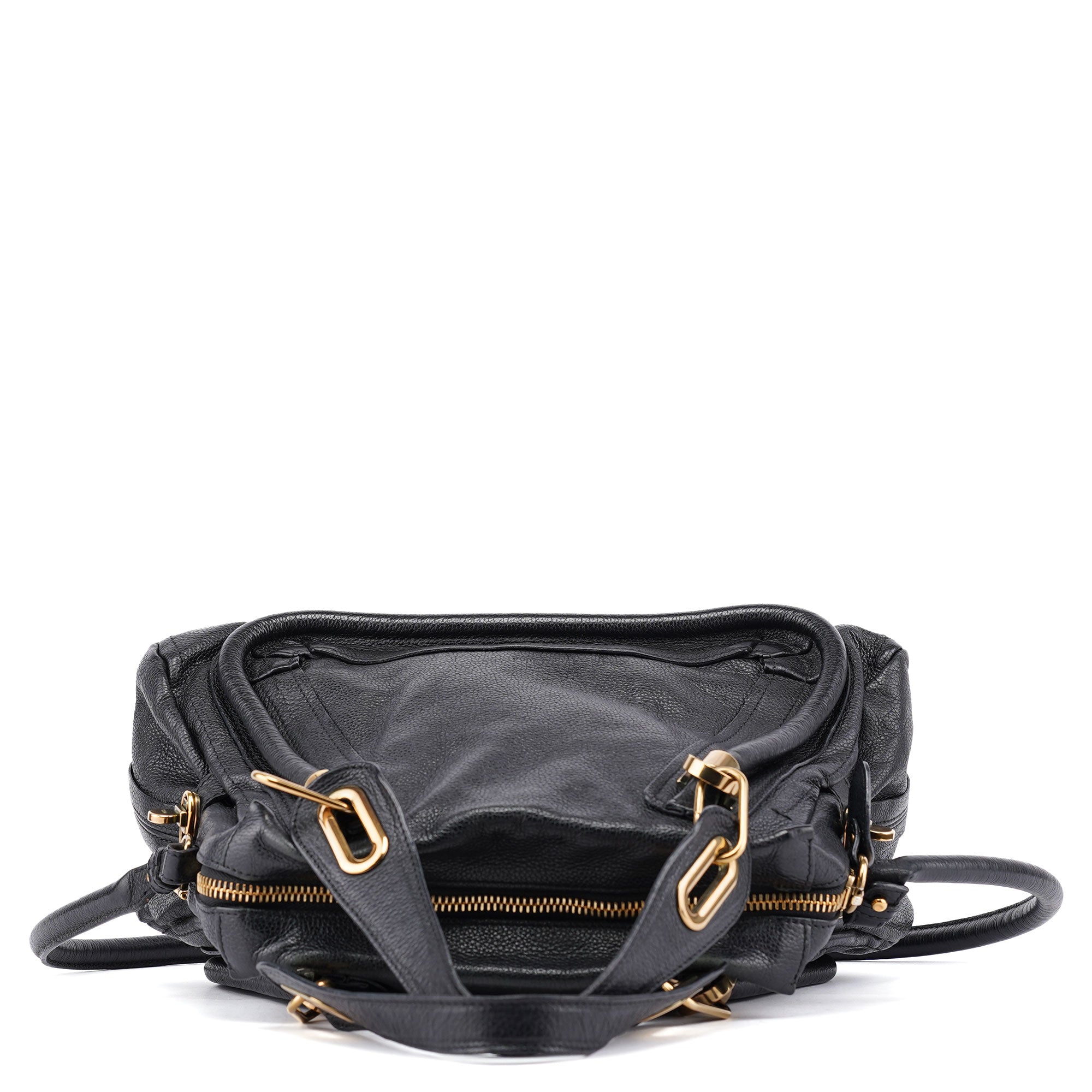 Chloé Black Leather Paraty 2-Way Shoulder Bag