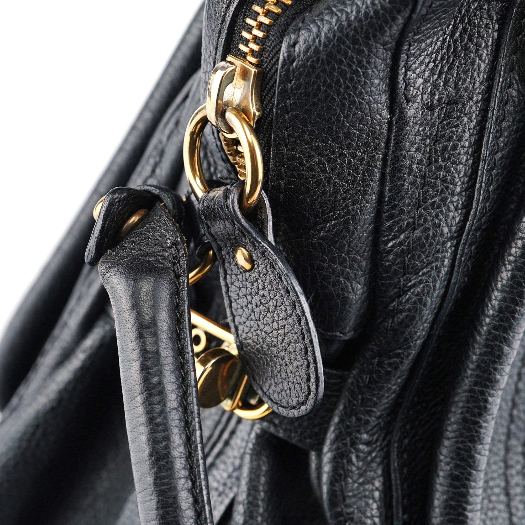 Chloé Black Leather Paraty 2-Way Shoulder Bag