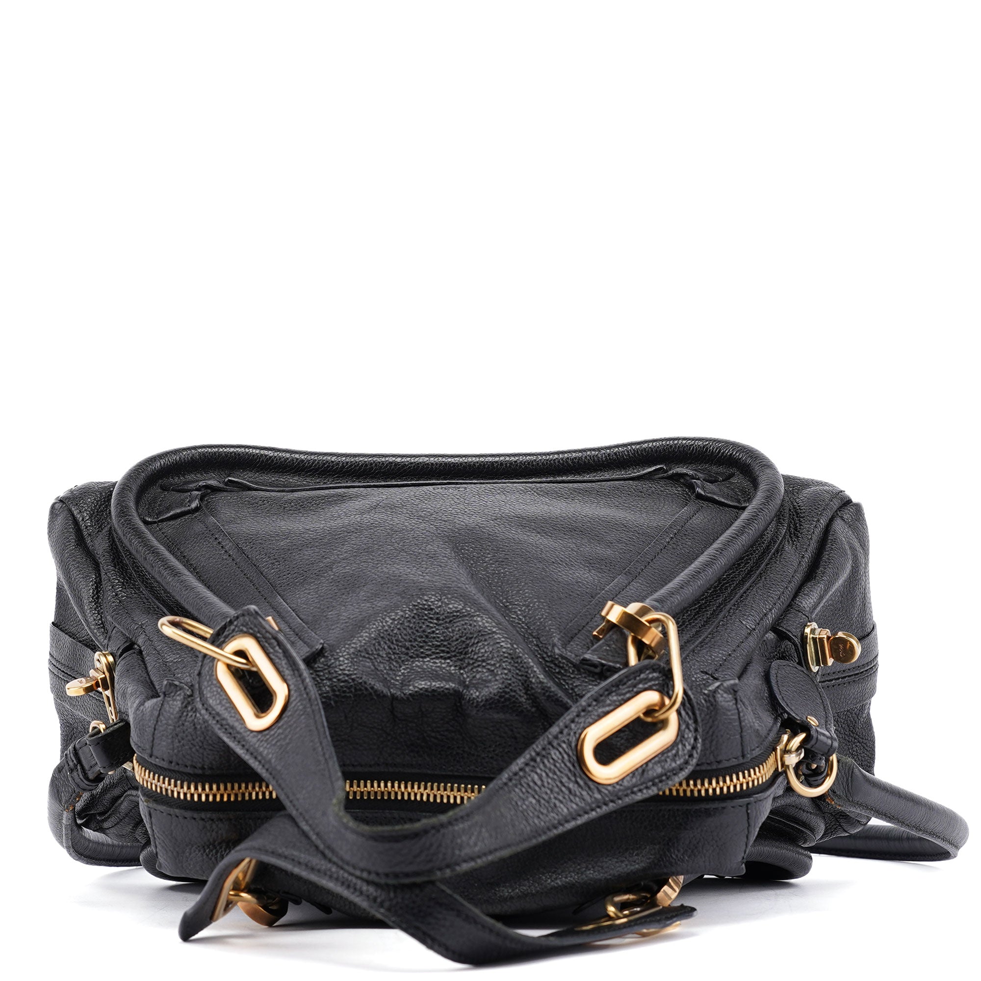 Chloé Black Leather Paraty 2-Way Shoulder Bag