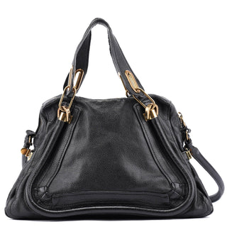 Chloé Black Leather Paraty 2-Way Shoulder Bag