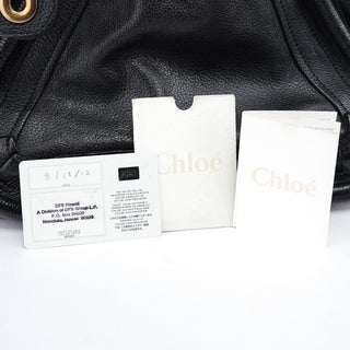 Chloé Black Leather Paraty 2-Way Shoulder Bag