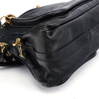 Chloé Black Leather Paraty 2-Way Shoulder Bag