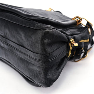 Chloé Black Leather Paraty 2-Way Shoulder Bag