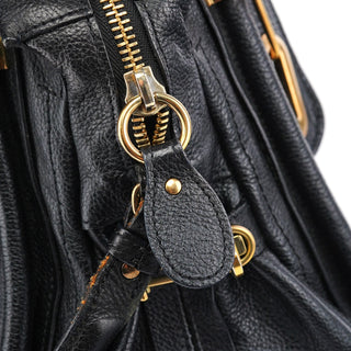 Chloé Black Leather Paraty 2-Way Shoulder Bag