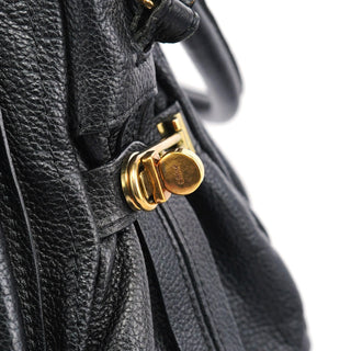 Chloé Black Leather Paraty 2-Way Shoulder Bag