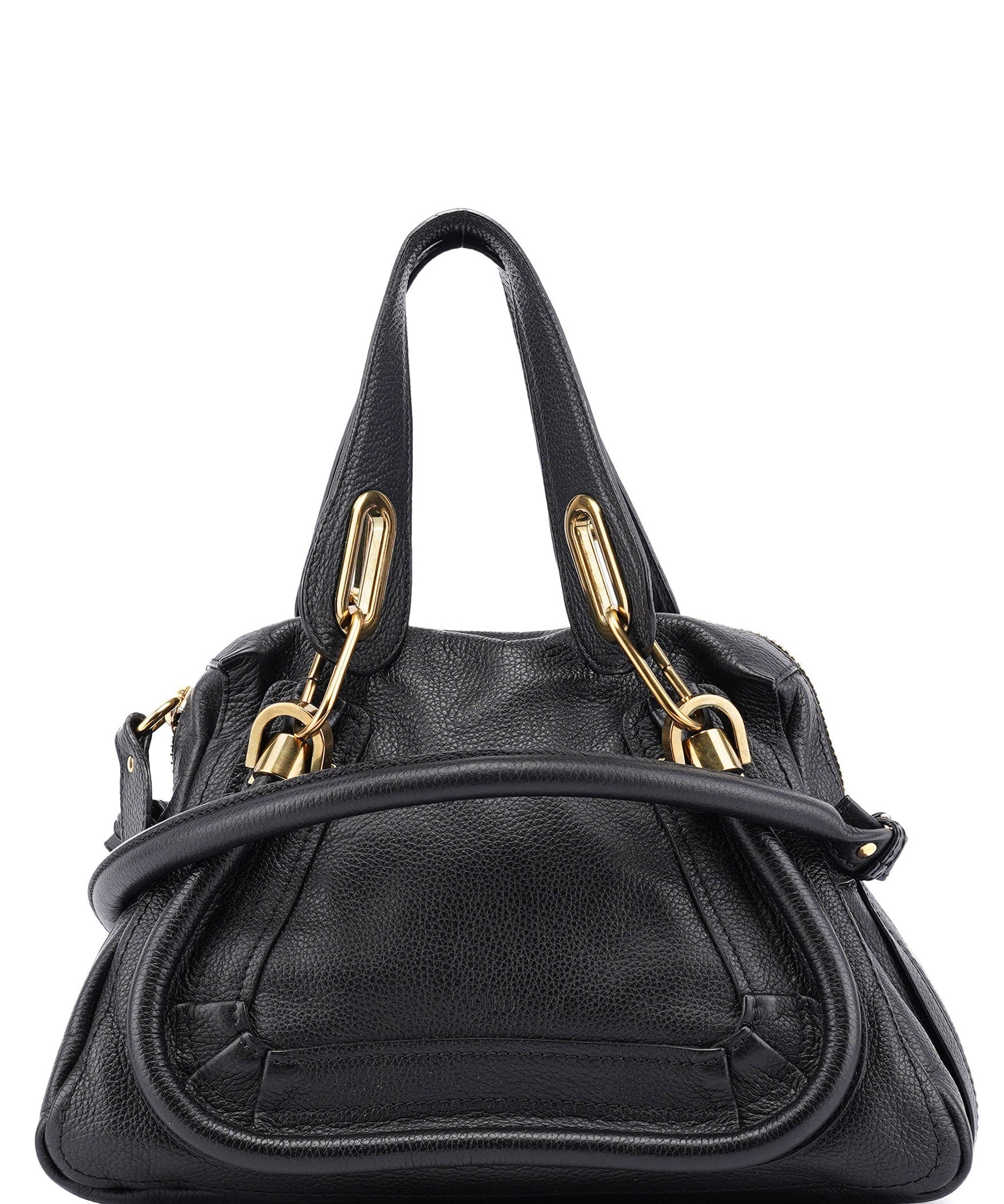 Chloé Black Leather Paraty 2-Way Shoulder Bag