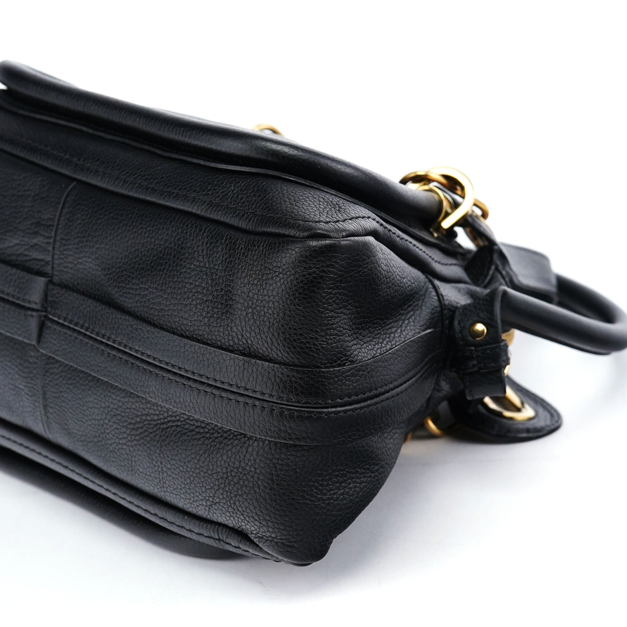 Chloé Sac deux portés Paraty en cuir noir