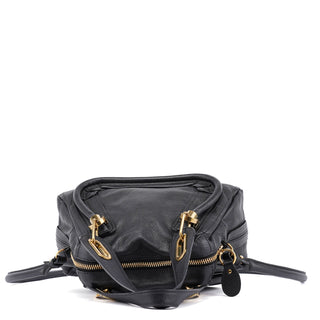 Chloé Black Leather Paraty 2-Way Shoulder Bag