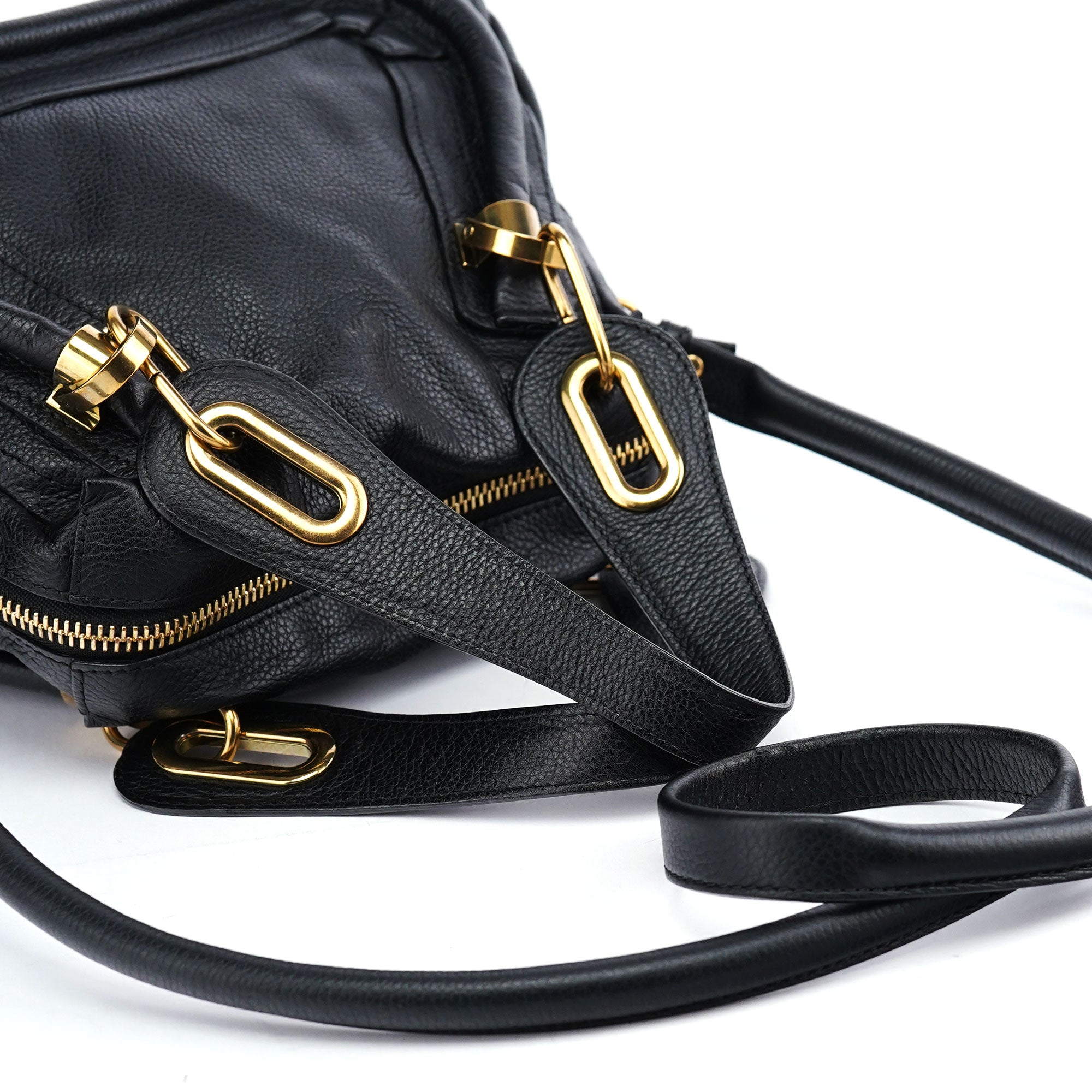 Chloé Sac deux portés Paraty en cuir noir