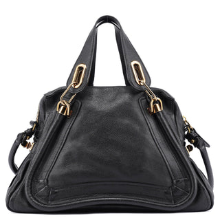 Chloé Black Leather Paraty 2-Way Shoulder Bag