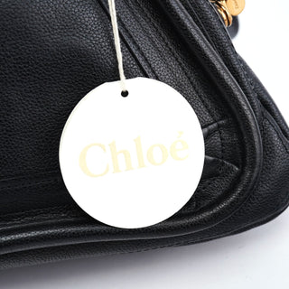 Chloé Black Leather Paraty 2-Way Shoulder Bag