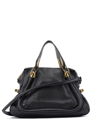 Chloé Black Leather Paraty 2-Way Shoulder Bag