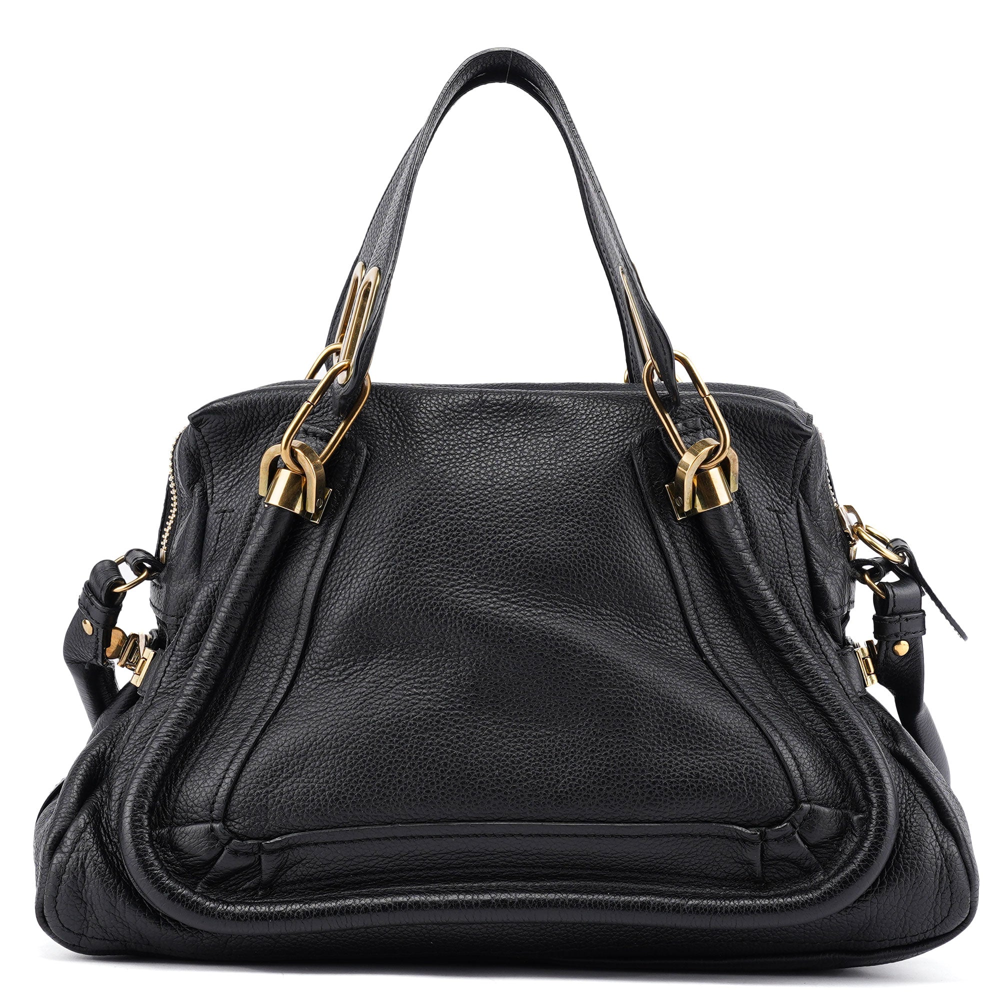 Chloé Black Leather Paraty 2-Way Shoulder Bag