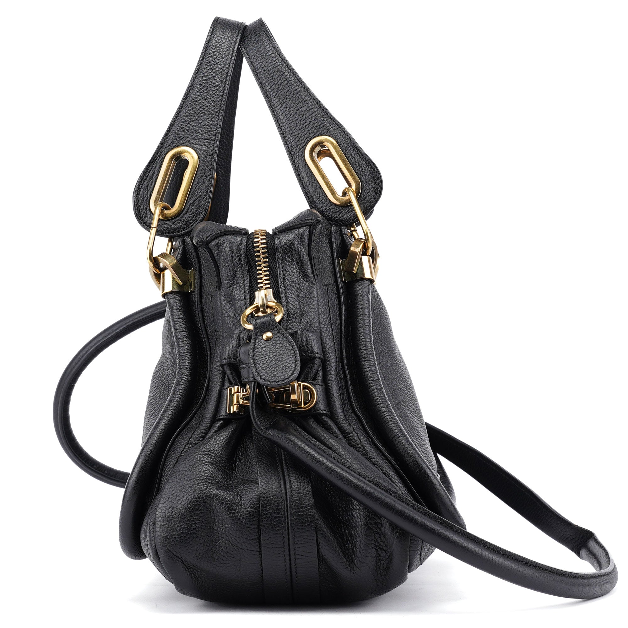Chloé Sac deux portés Paraty en cuir noir
