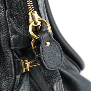 Chloé Black Leather Paraty 2-Way Shoulder Bag