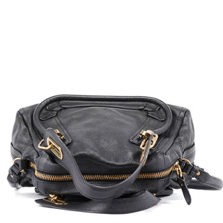 Chloé Black Leather Paraty 2-Way Shoulder Bag