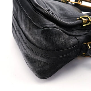 Chloé Black Leather Paraty 2-Way Shoulder Bag