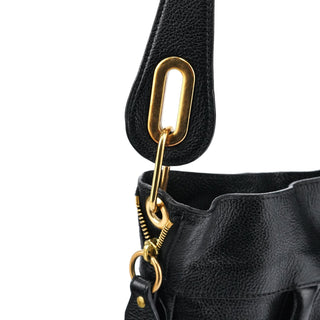 Chloe Black Leather Paraty Crossbody Bag