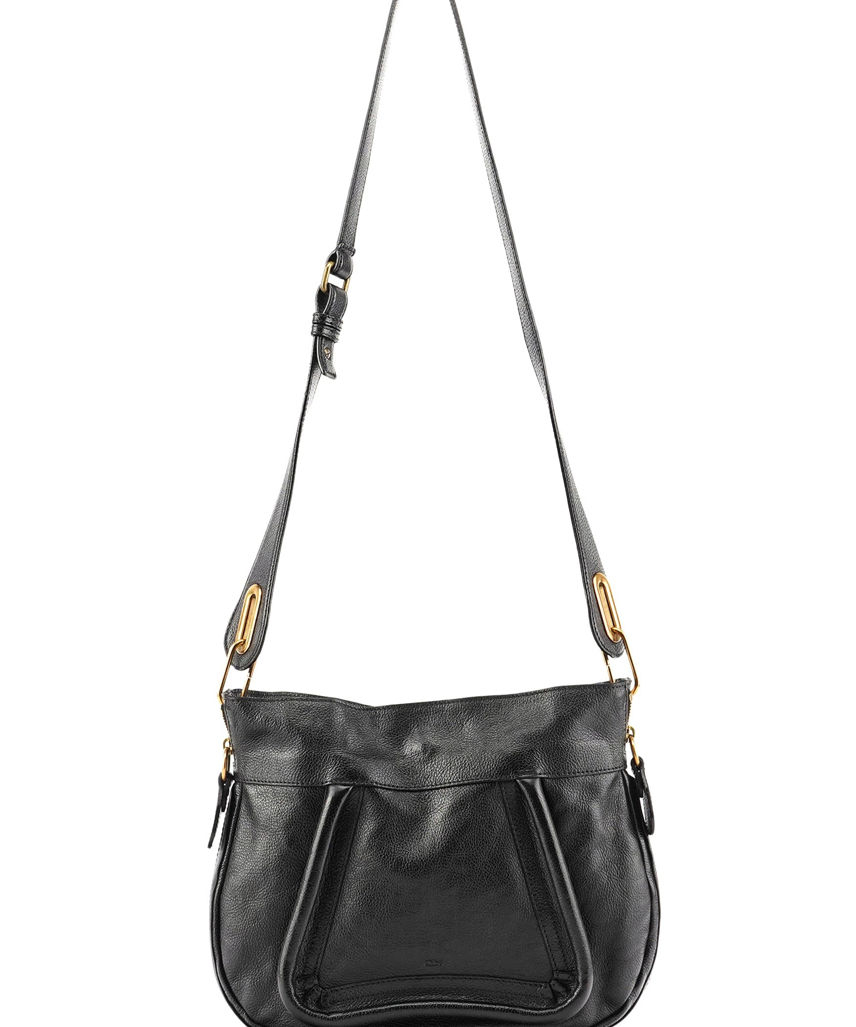 Chloe Black Leather Paraty Crossbody Bag