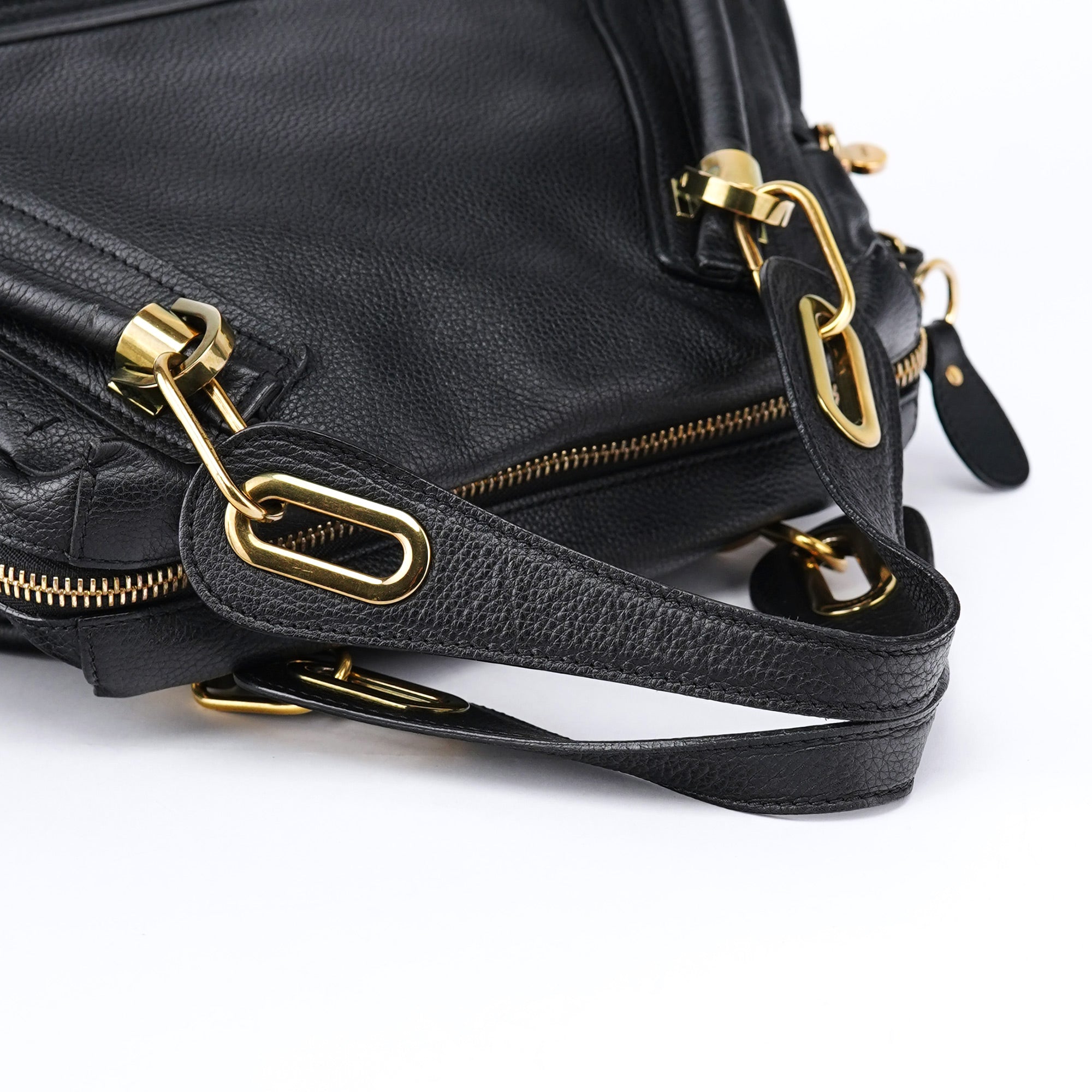 Chloé Paraty Handtasche aus schwarzem Leder