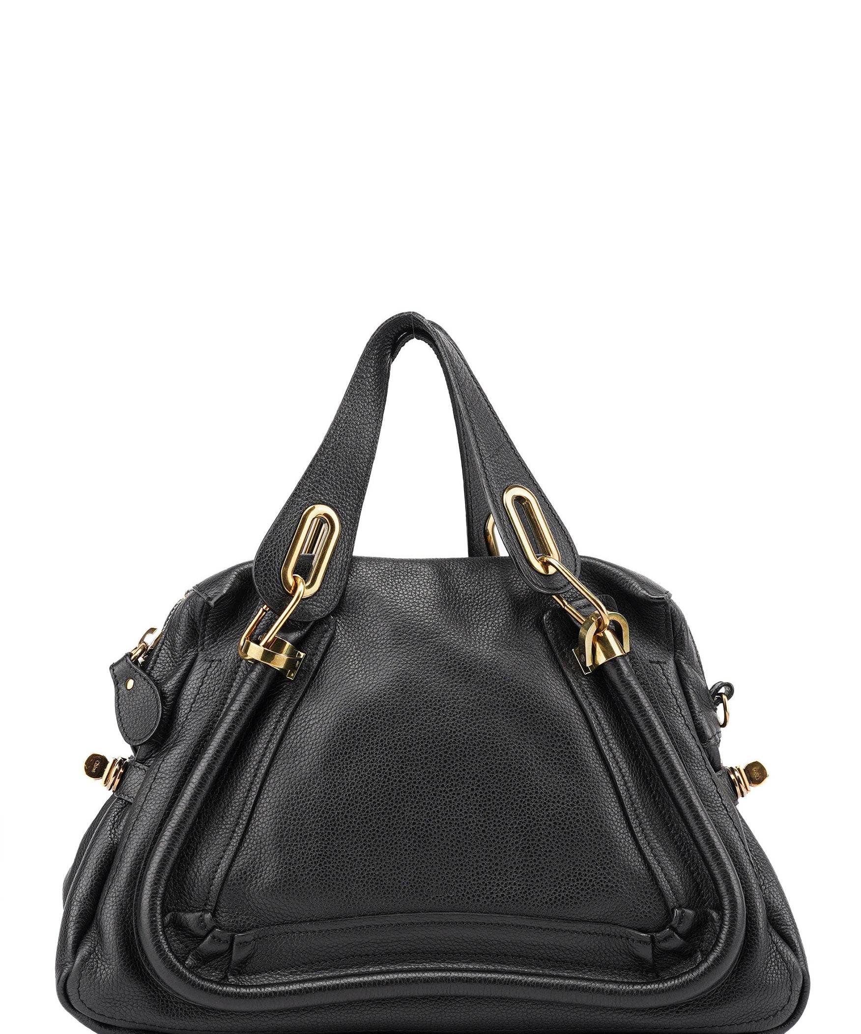 Chloé Black Leather Paraty Handbag