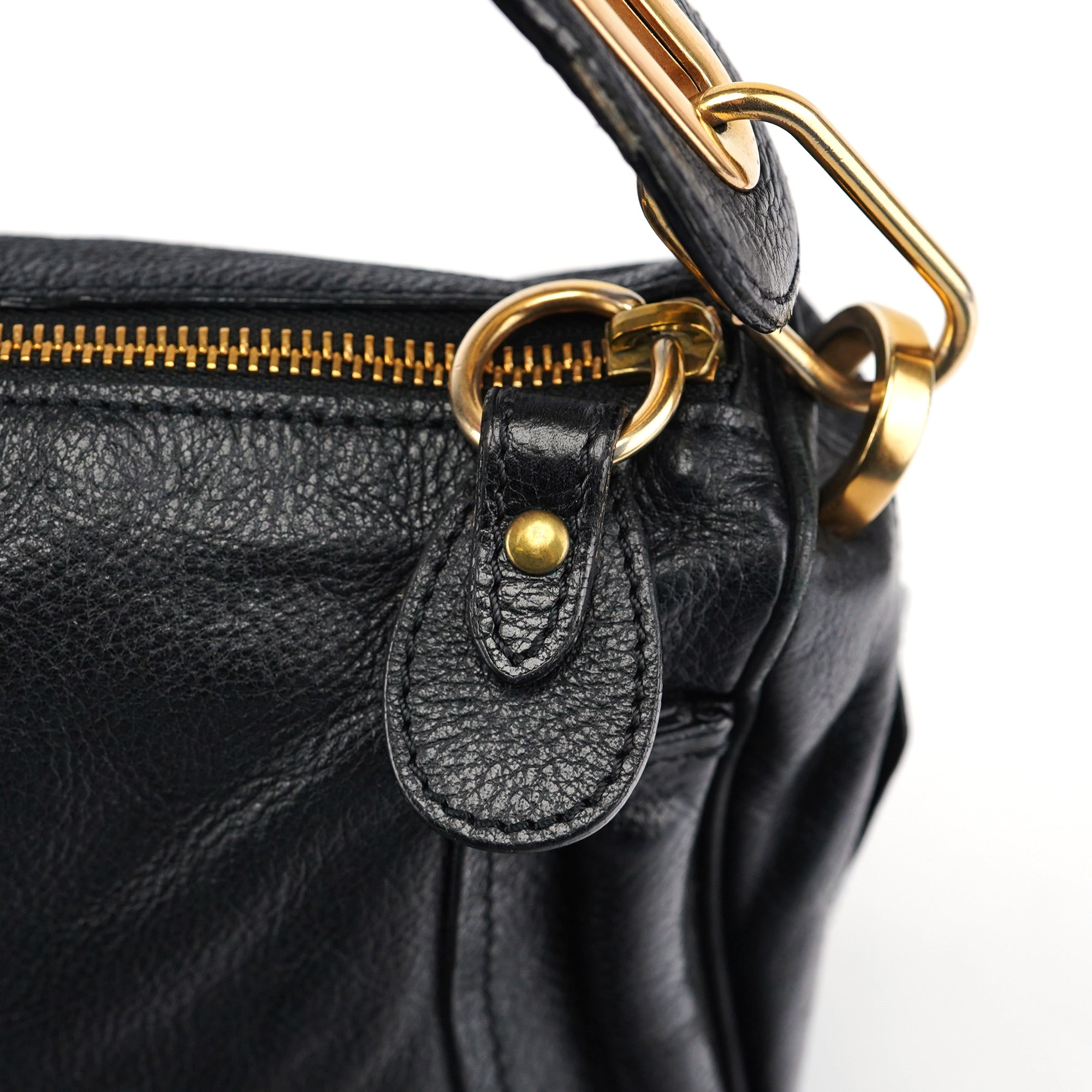 Chloé Black Leather Paraty Shoulder Bag