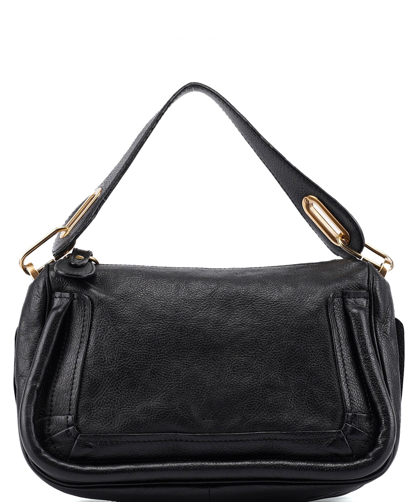 Chloé Black Leather Paraty Shoulder Bag